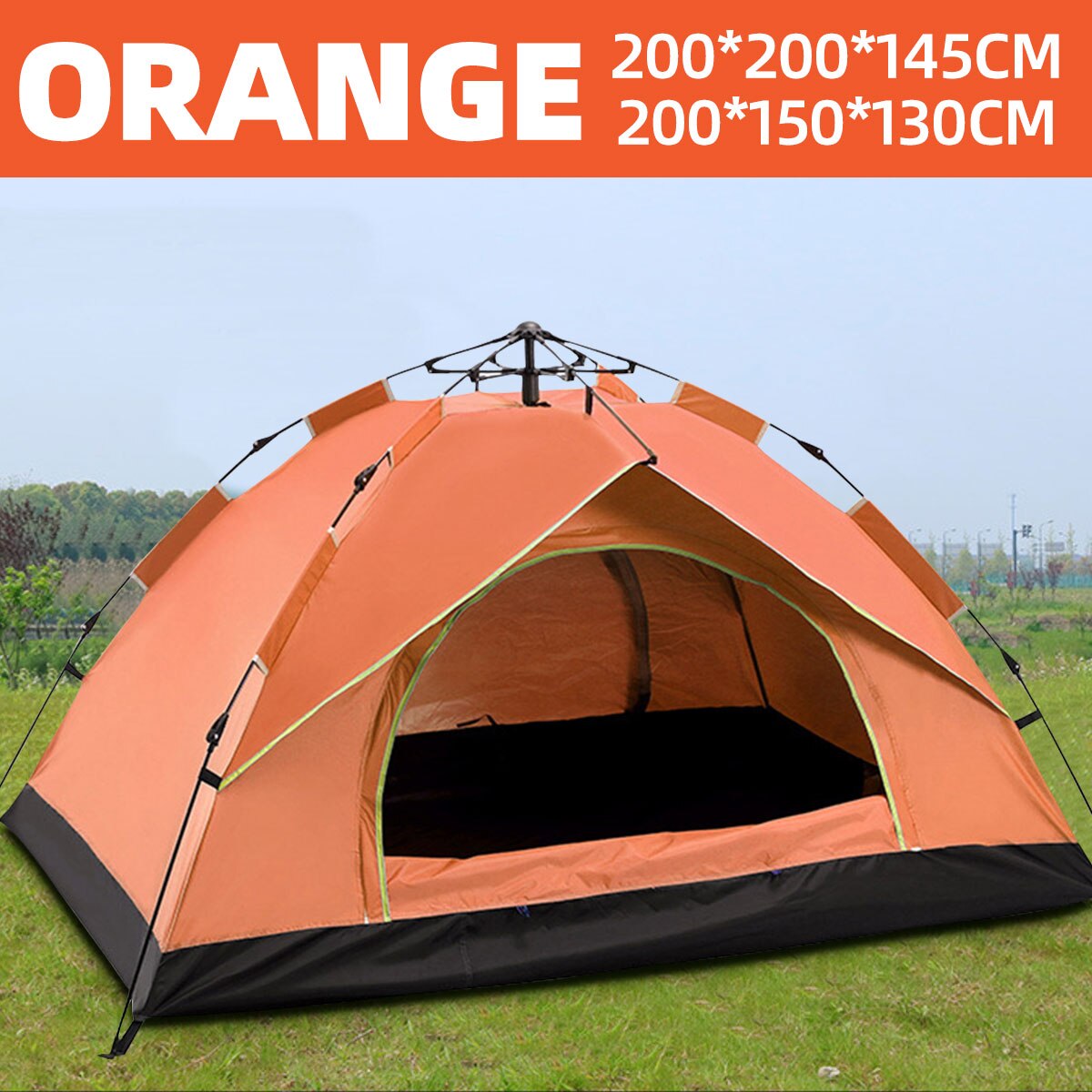 Cheap Goat Tents 3 4 Person Automatic Camping Tent Family Tent Instant Setup Awning Outdoor Protable Backpacking Tent Hiking Travel 210D Oxford   
